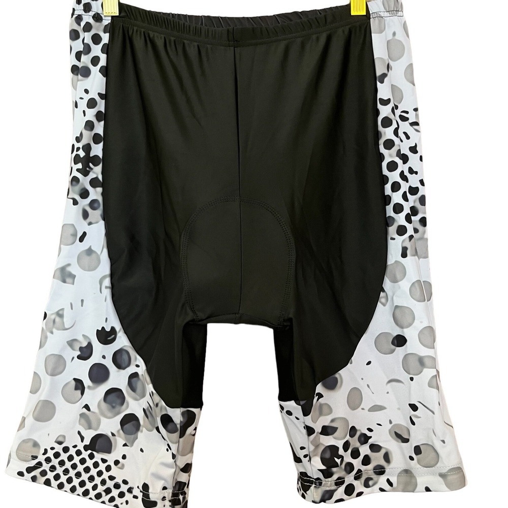 Weimostar Cycling Shorts Mens 2XL Black White Padded Compression Bicycle Racing